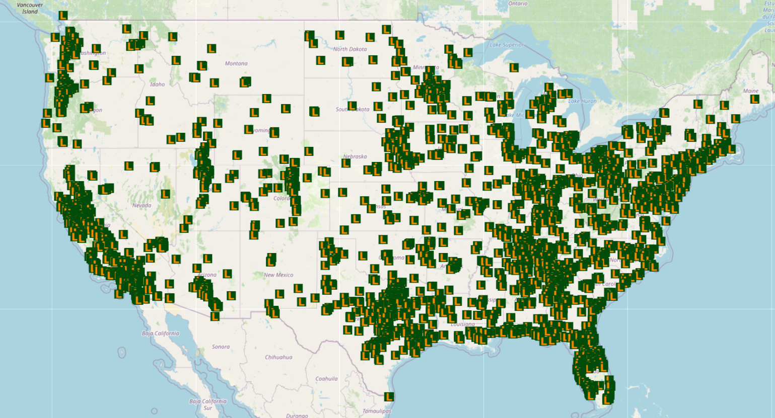 Loopfella coverage map